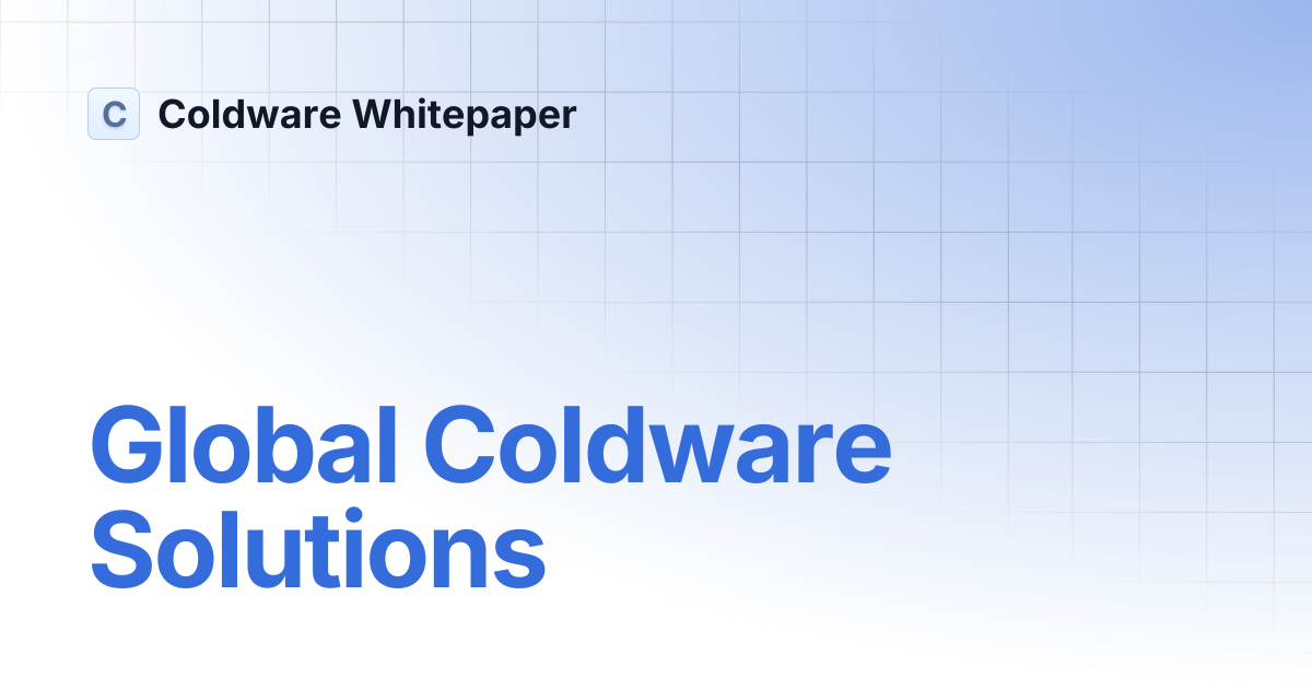 Global Coldware Solutions | Coldware Whitepaper